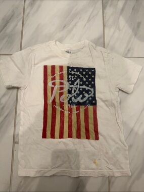 Polo Ralph Lauren White American Flag Graphic Tee Kids